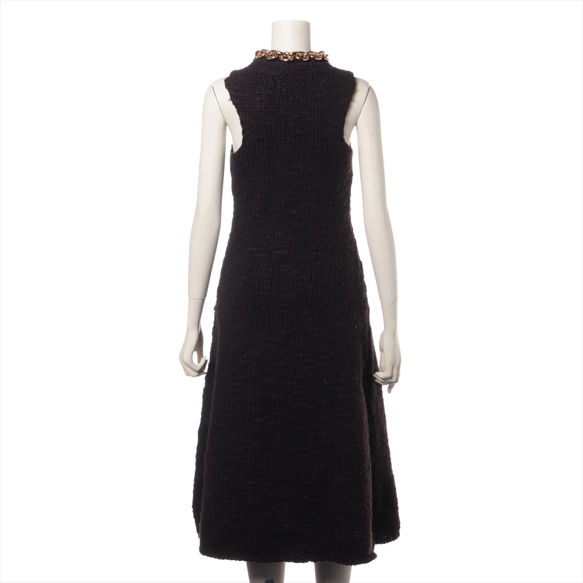 BOTTEGA VENETA ニットワンピース ブラック XS BOTTEGA VENETA- 2021 Black Slash Ribbed Knit Dress, Size