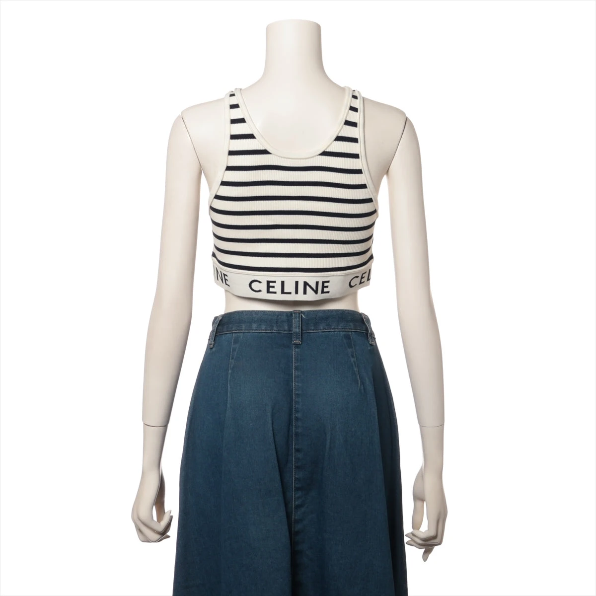 週末セールCELINE ボーダー ブラトップ タンクトップ CELINE セリーヌ ボーダー アスリート ブラ タンクトップ