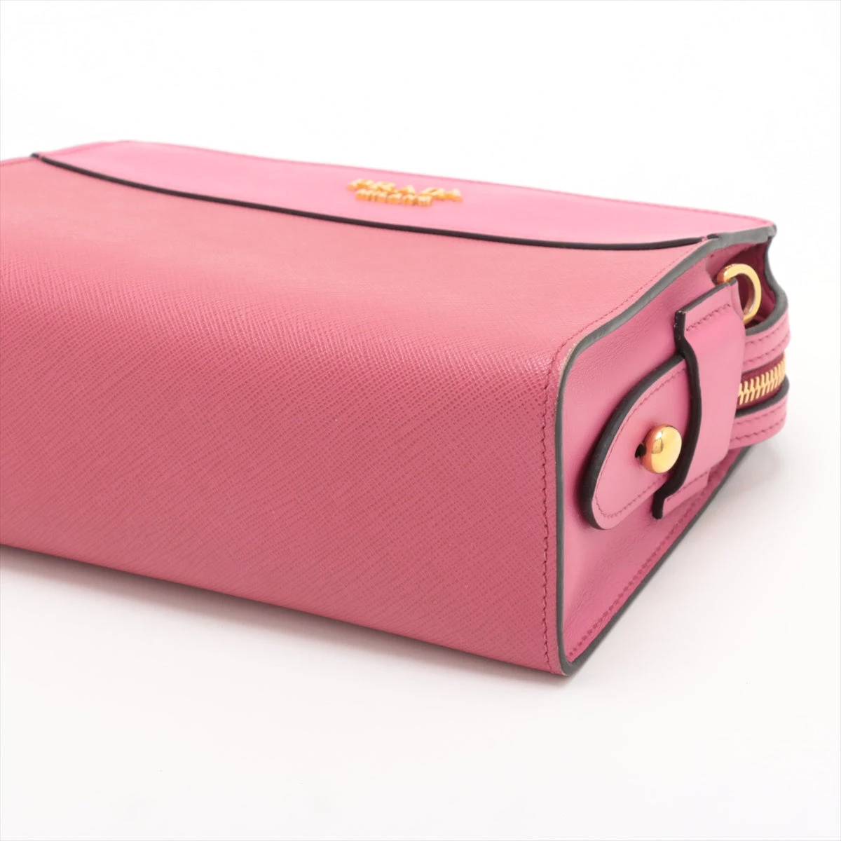 プラダ サフィアーノシティ ショルダーバッグ ピンク 1BH043 無記名  