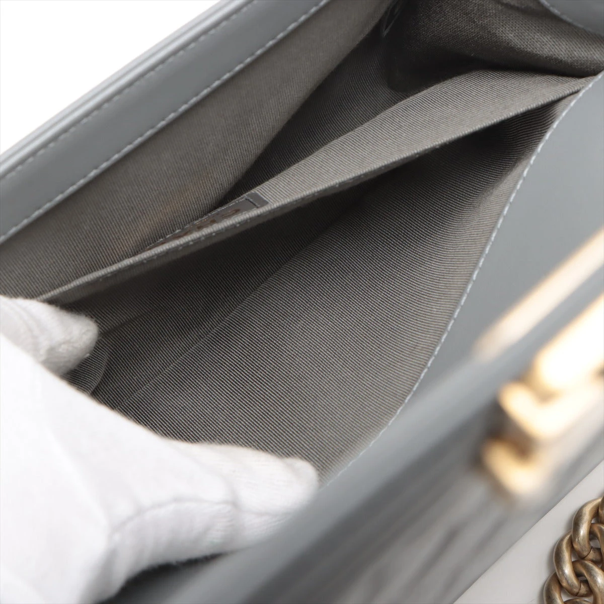 シャネル ボーイシャネル25 ラムスキン チェーンショルダーバッグ