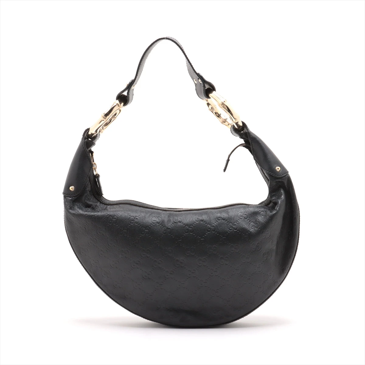 正規品　グッチシマ　レザーショルダーバッグ グッチ グッチシマ レザー ショルダーバッグ ブラック 248274 A3367770