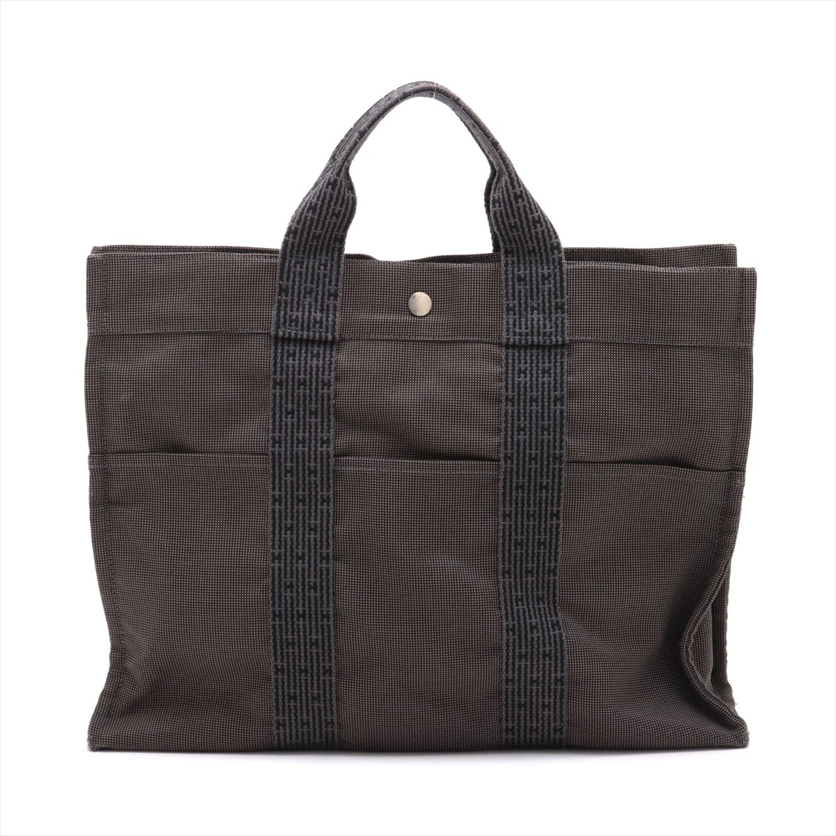 エルメス エールラインMM キャンバス ブラウン シルバー金具 A3394365 