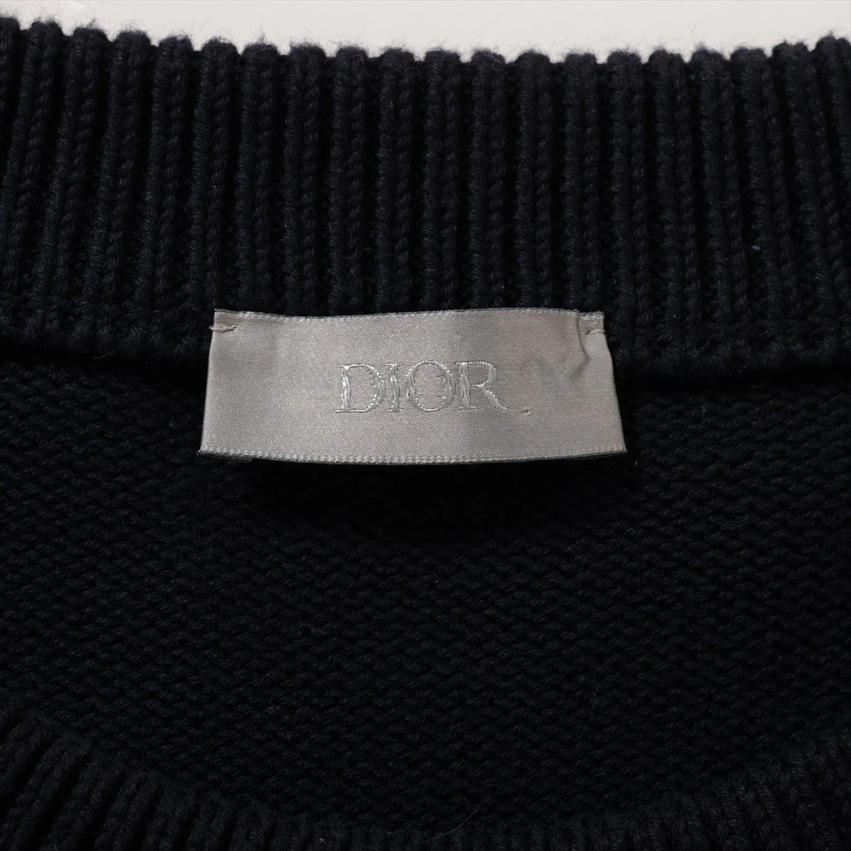 Dior ディオールオム コットン ニット メンズ ネイビー　XL ディオールオム コットン ニット L メンズ ネイビー