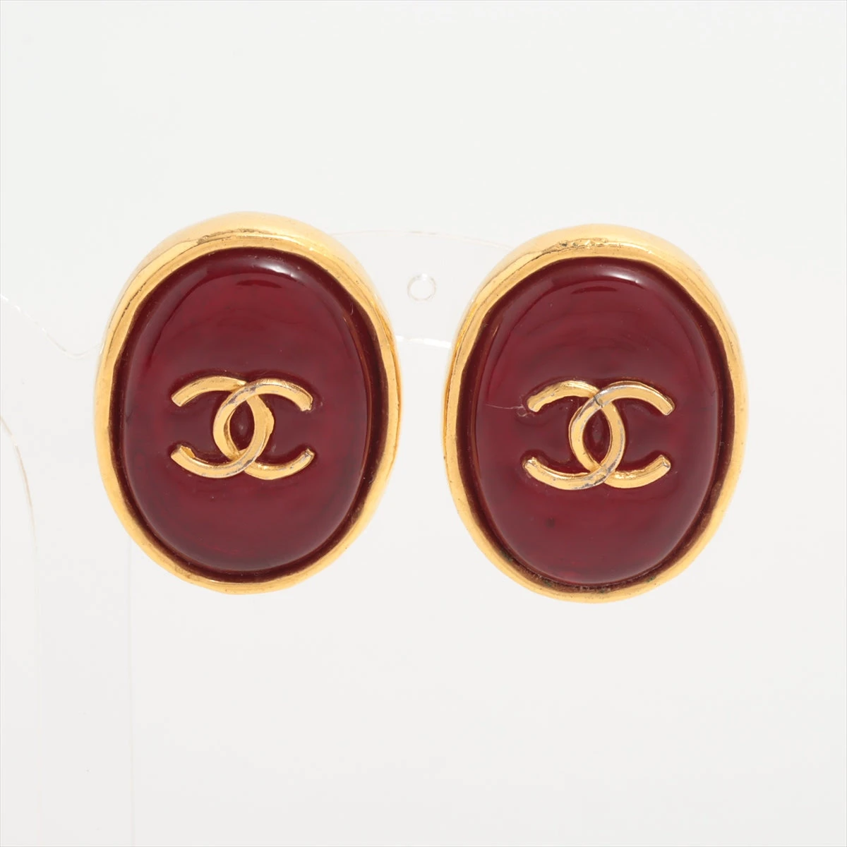 シャネル ココマーク グリポア イヤリング(両耳用) GP×カラーストーン  