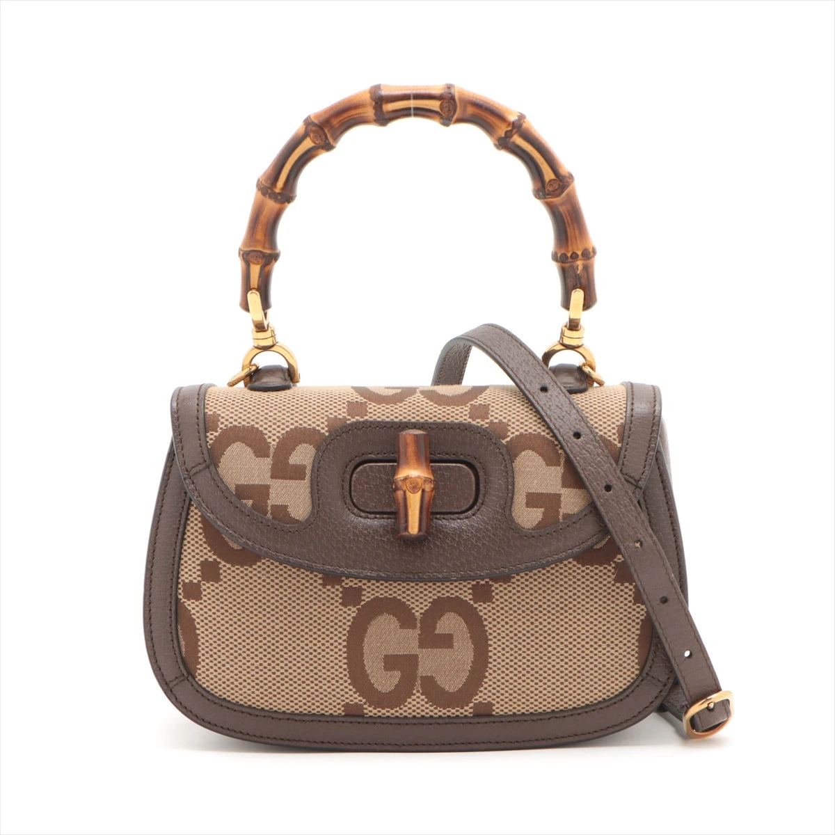 グッチ ハンドバッグ 2way オールレザー バンブー ゴールド金具 ベージュ GUCCI - GUCCI グッチ バンブー ショッパー スモール