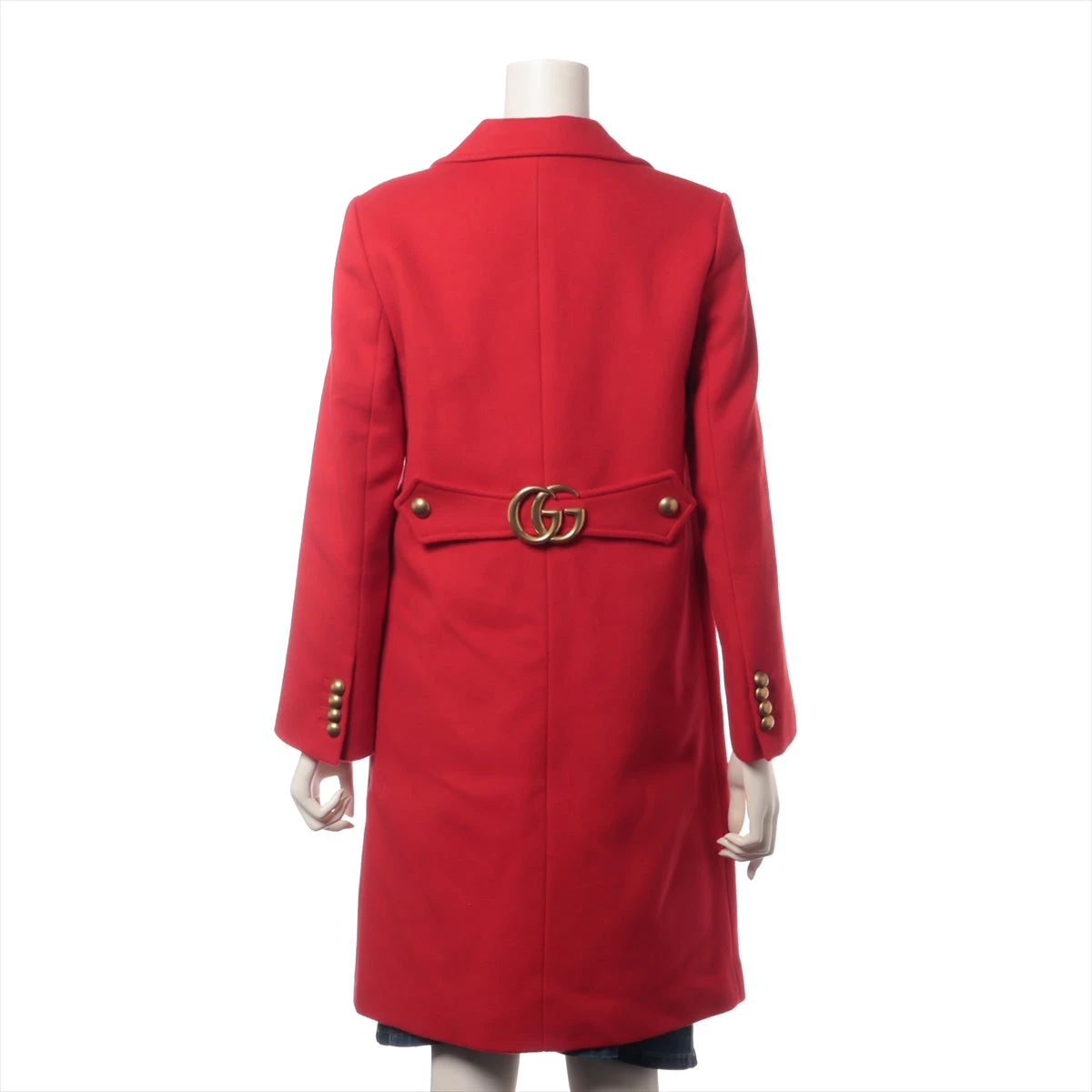 Pierre BALMAIN 赤 ウール ダブル コート ジャケット N535 Pierre BALMAIN 赤 ウール ダブル コート ジャケット N535
