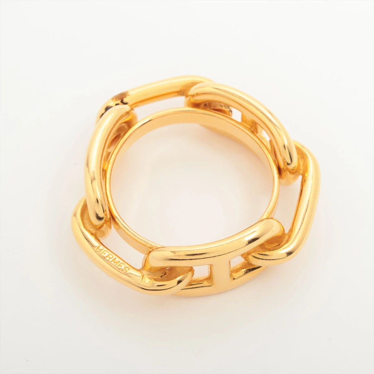 ❤プレゼント付き❤スカーフリング シェーヌダンクル ゴールド金具 エルメス 8/15～18限定・最大2万円OFFクーポン配布中】HERMES エルメス