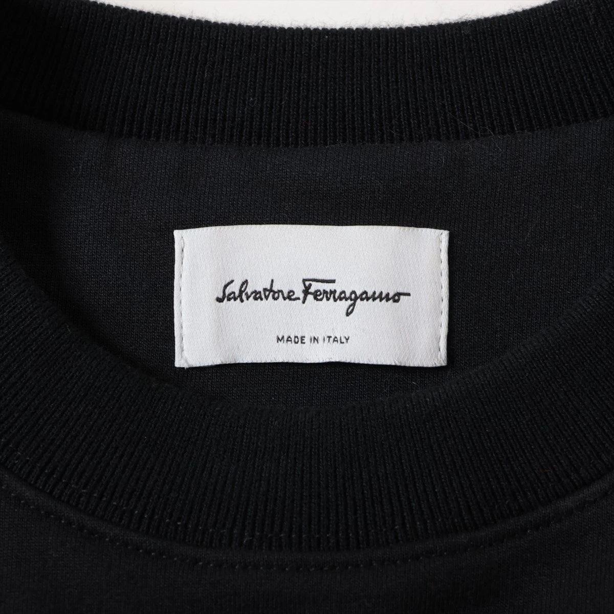 フェラガモ コットン スウェット XS レディース ブラック サインロゴ