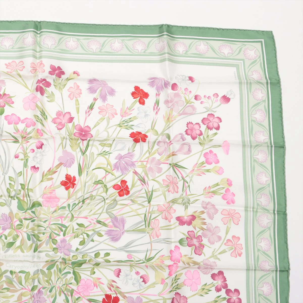 エルメス カレ90 OEillets sauvages et autres Caryophyllees 野生の