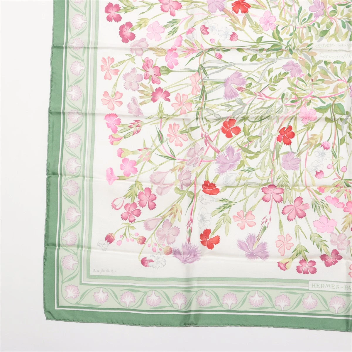 エルメス カレ90 OEillets sauvages et autres Caryophyllees 野生の