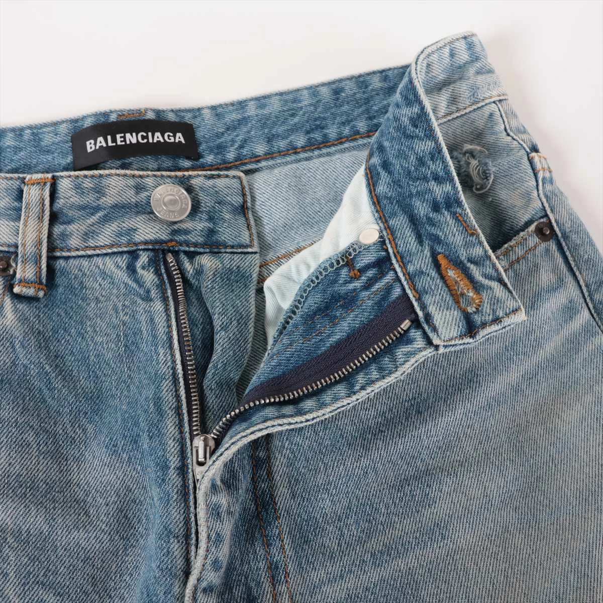 バレンシアガ 20年 コットン デニムパンツ 28 メンズ ブルー 641461