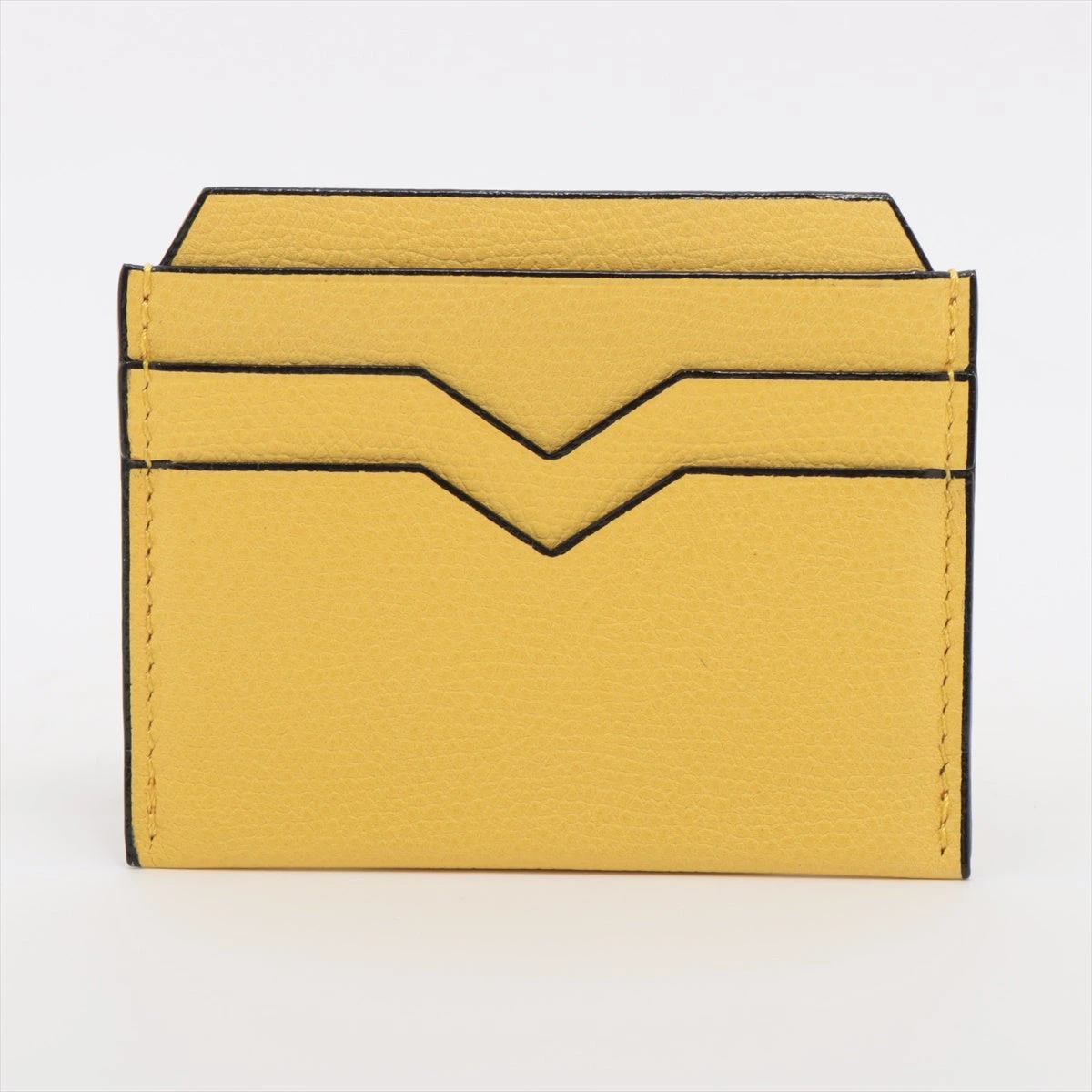 ヴァレクストラ 名刺入れ イエロー レザー Valextra ヴァレクストラ