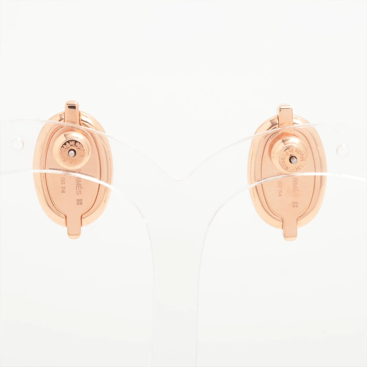 エルメス ミニマイヨン ピアス(両耳用) GP ゴールド×ピンク A3383316