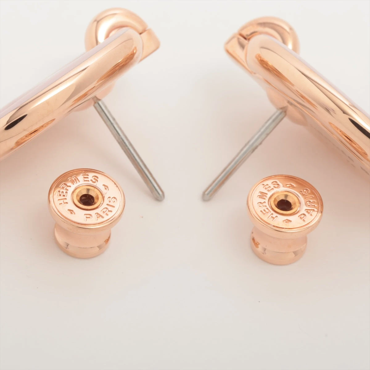 エルメス ミニマイヨン ピアス(両耳用) GP ゴールド×ピンク A3383316