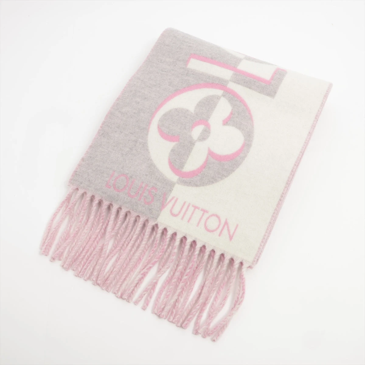 ヴィトン CM3274 マフラー ウール×カシミヤ ローズ M93281 マフラー