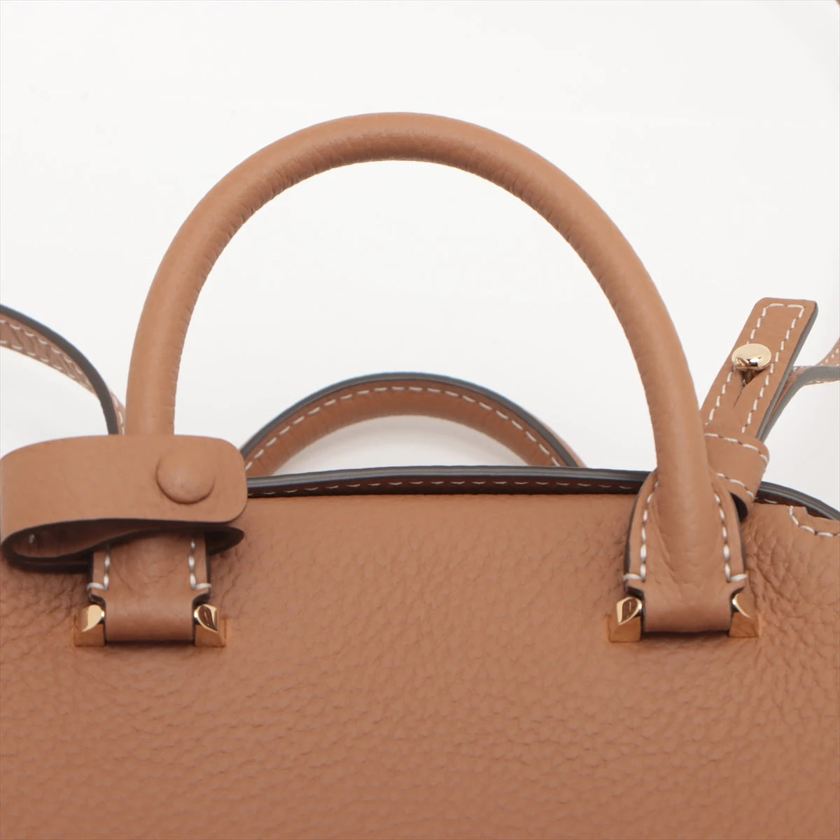 デルボー クールボックス ナノ レザー 2WAYハンドバッグ ブラウン  