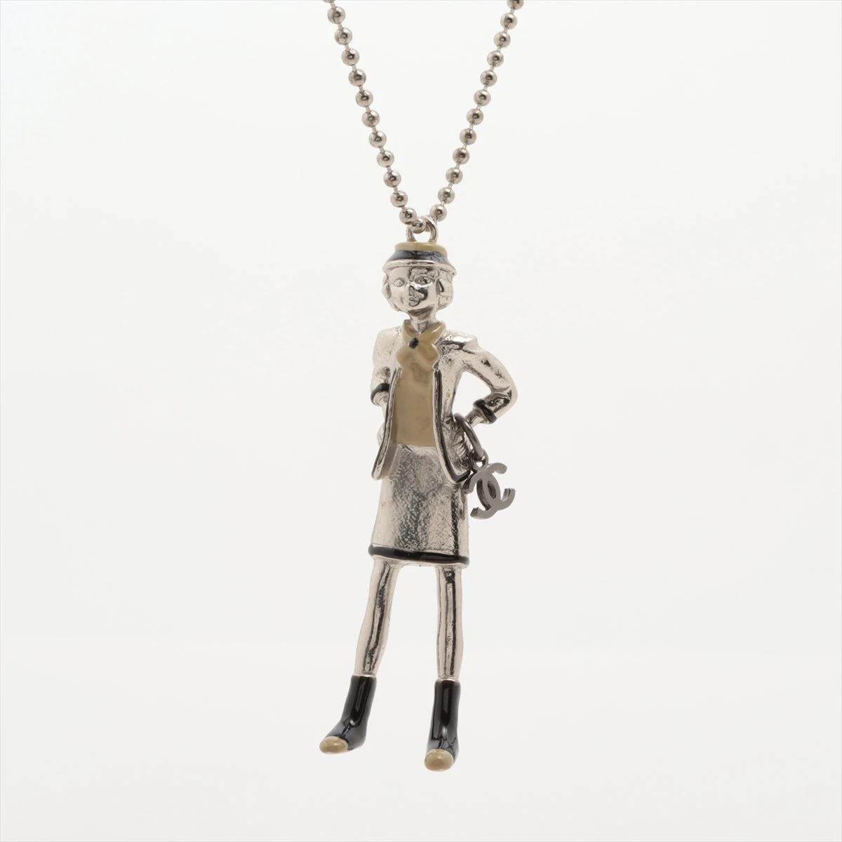 シャネル マドモアゼル 02A ネックレス GP シルバー A3390666｜中古 