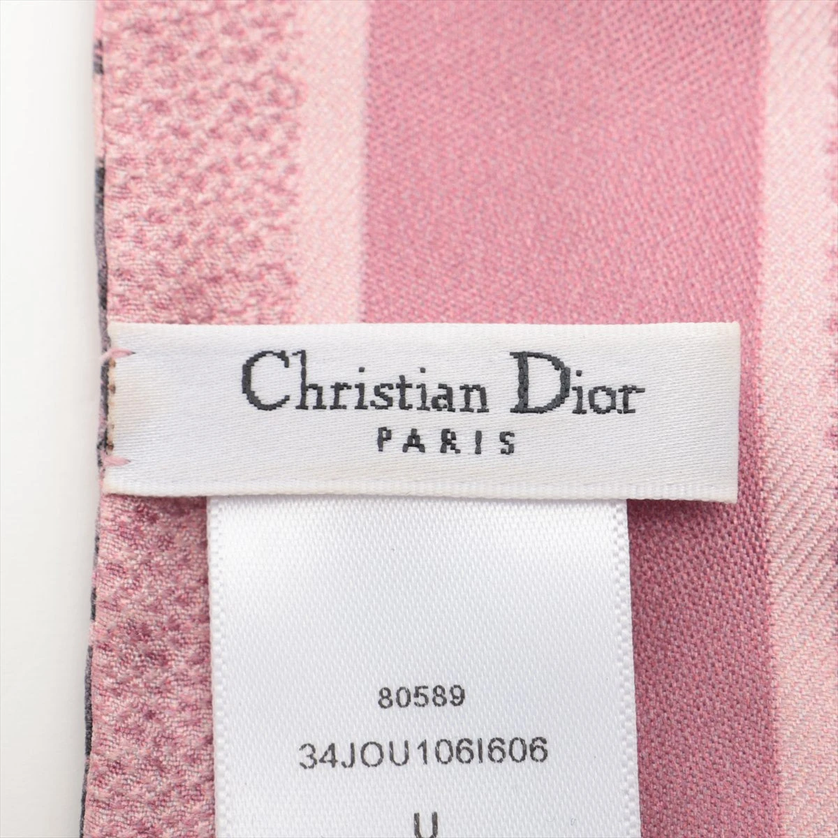 ディオール ミッツァ スカーフ シルク ピンク A3393916｜中古