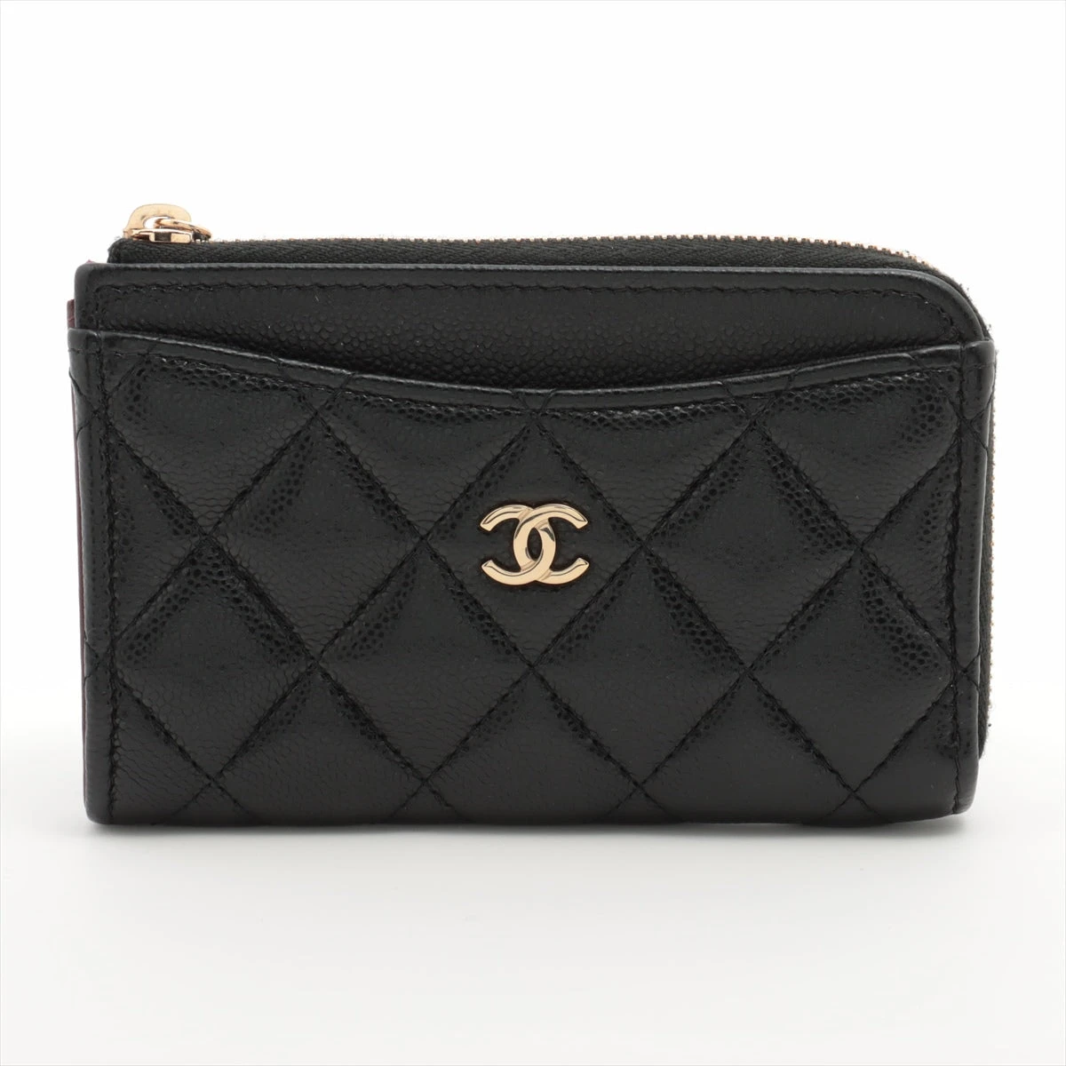 CHANEL マトラッセ　キャビアスキン　コインケース　フラグメントケース CHANEL シャネル フラグメントケース ブラック コインケース