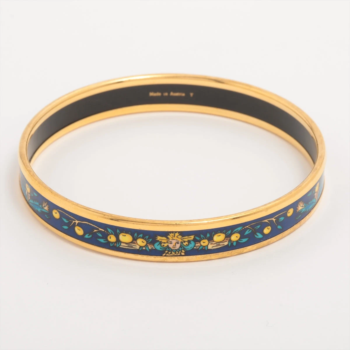 エルメス　HERMES　バングル　エマイユ　シェーヌ柄　直径6cm エルメス HERMES バングル エマイユ シェーヌ柄 直径6cm