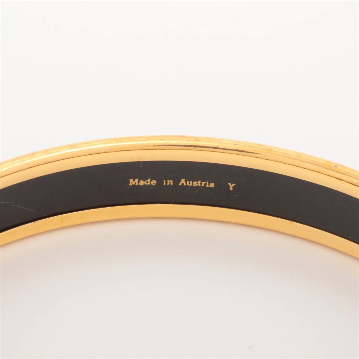 エルメス エマイユGM バングル GP×エナメル ブルー×ゴールド