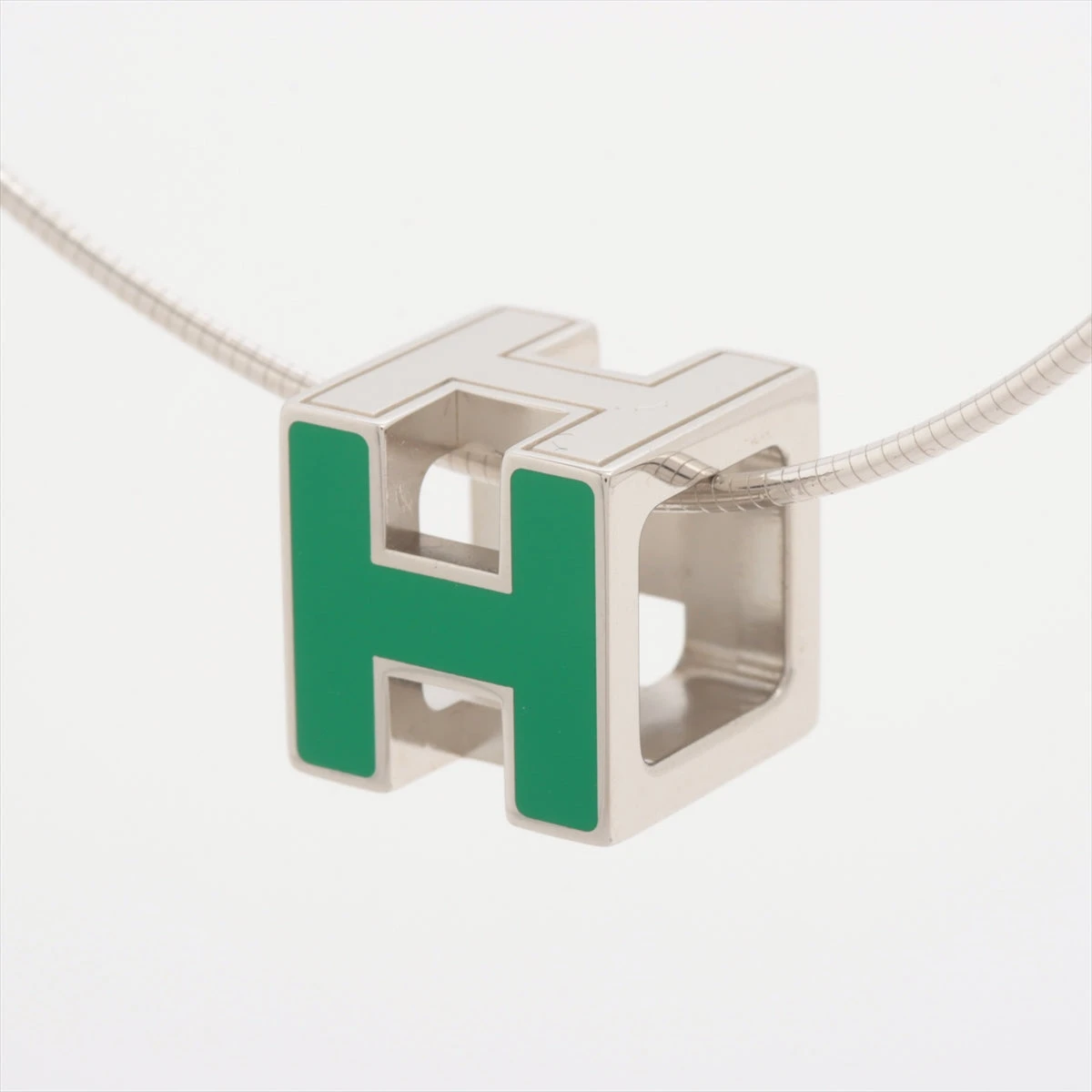 エルメス カージュドアッシュ Hキューブ ネックレス 925×メタル 9.3g