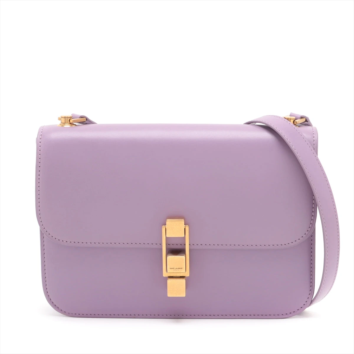 【希少廃盤品】ALBI パープル サンローランパリ カレ レザー ショルダーバッグ パープル 633214