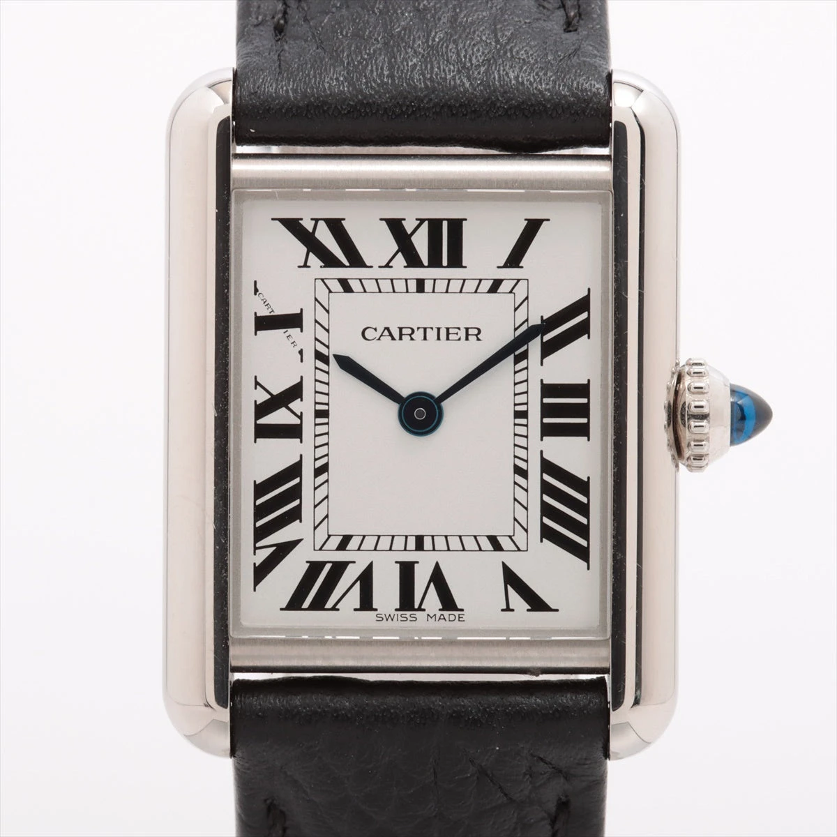 カルティエ タンク マストSM WSTA0042 SS✕革Qzシルバー文字盤 カルティエ タンクマスト WSTA0042 SS×革 QZ シルバー文字盤