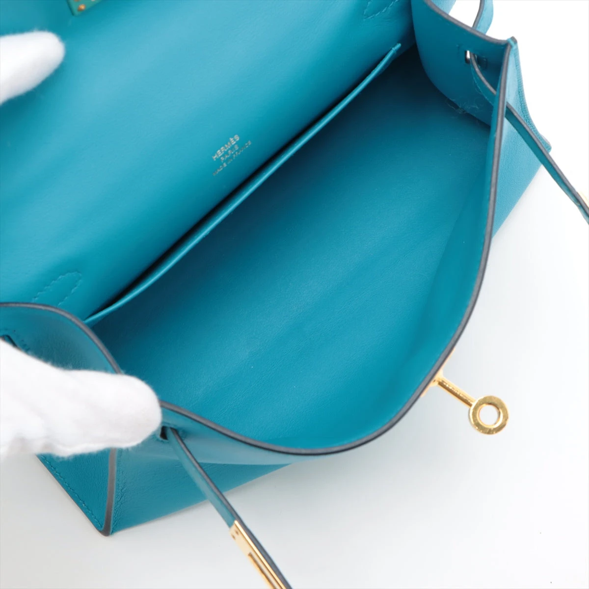 エルメス ポシェットケリー ミニ スイフト ブルーフリーダ