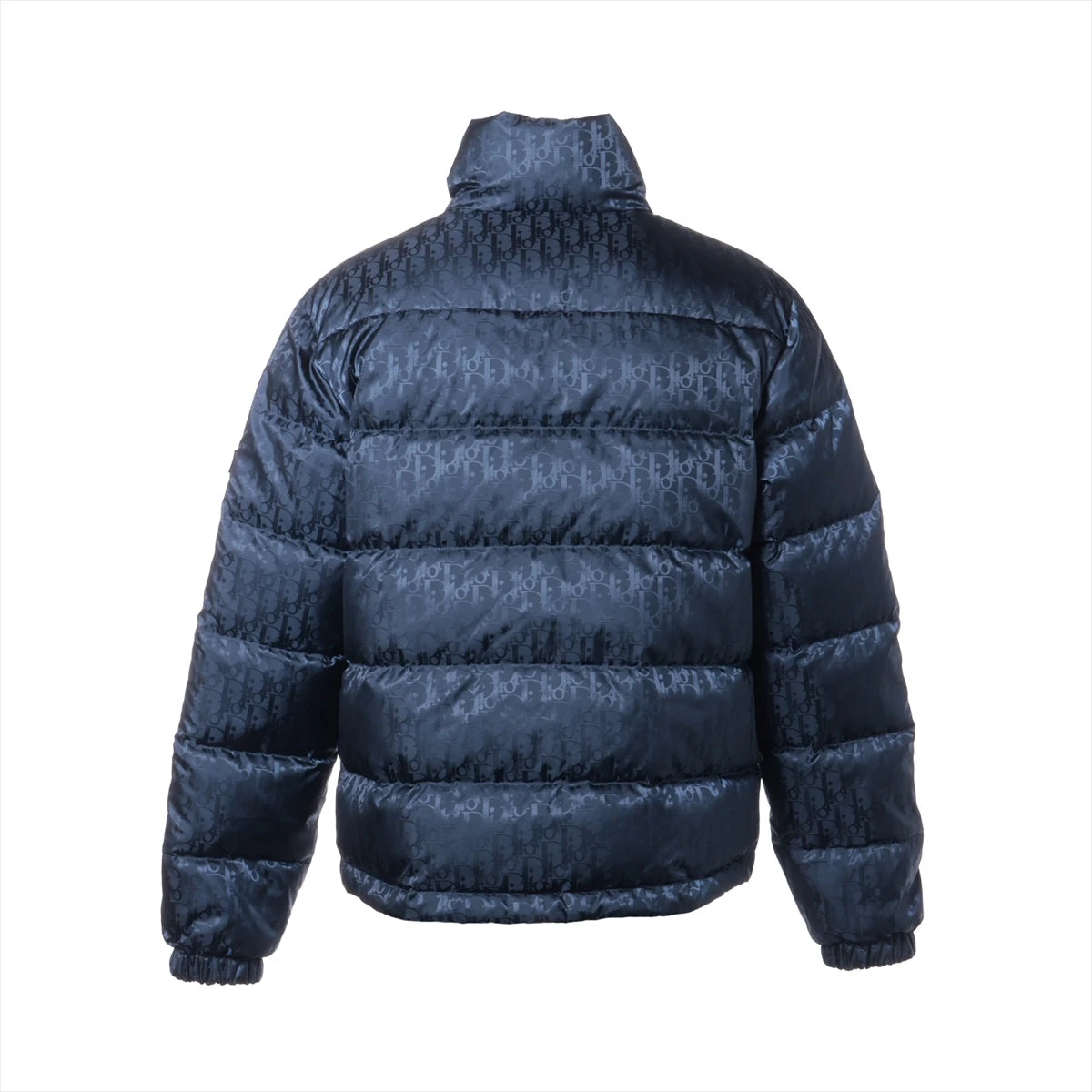 ディオール オブリーク ナイロン ダウンジャケット 50 メンズ ブルー