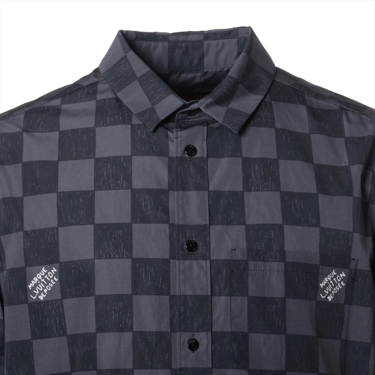 ☆最終値下げ・美品☆ルイヴィトン ダミエ シャツ ブラック メンズ Sサイズ ルイヴィトン シャツ ダミエ 黒 エムsize
