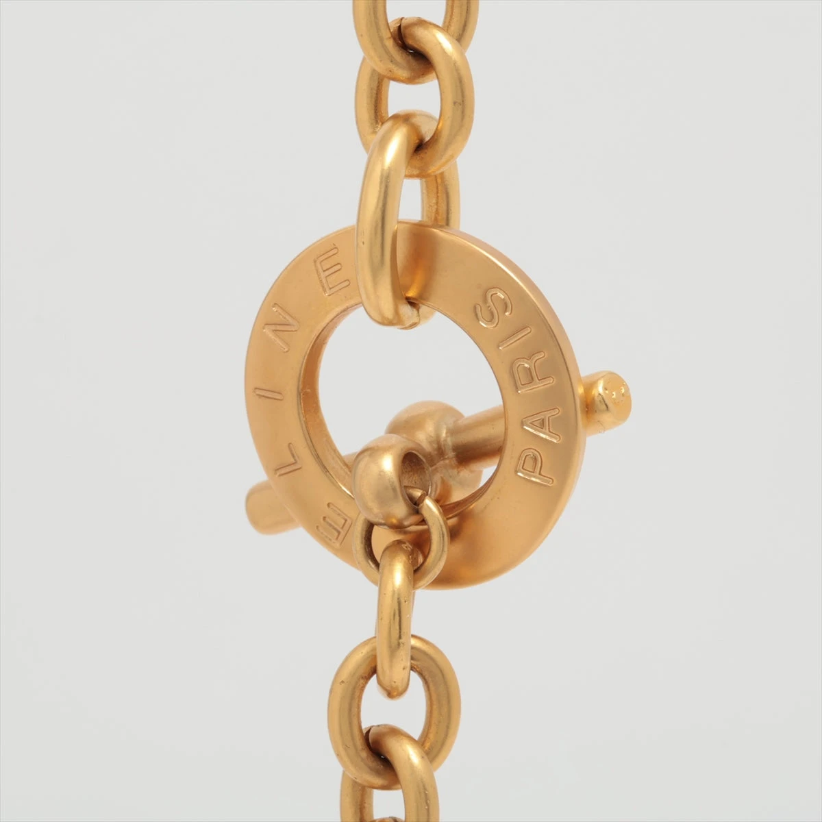 セリーヌ マカダム チェーンベルト GP ゴールド A3394593｜中古