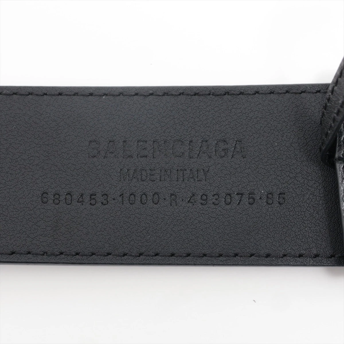 バレンシアガ×グッチ 680453 BB ベルト 85 レザー ブラック A3397424
