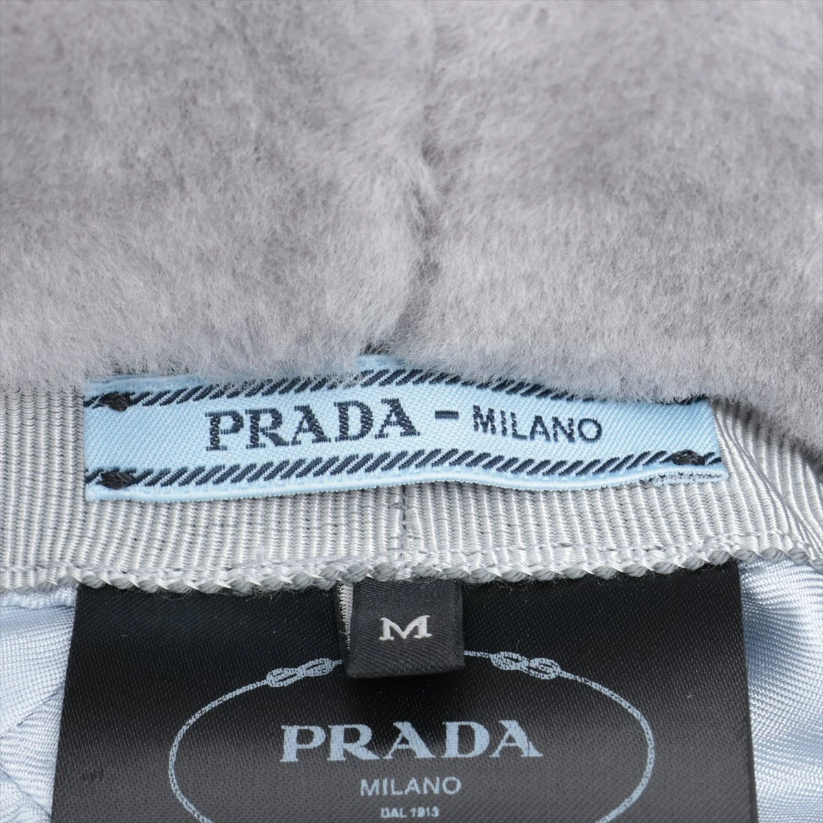 PRADA グレー ファーバケットハット