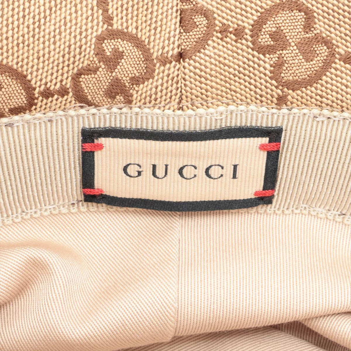 GUCCI GGパターン ハット ベージュ　グッチ 楽天市場】GUCCI グッチ ハット帽子キャメルベージュ＆エボニー