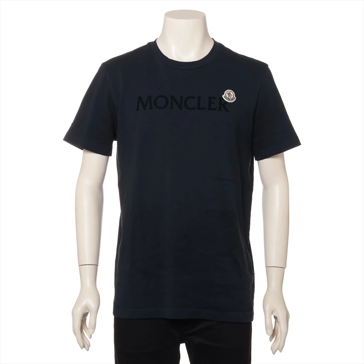 モンクレール 21年 コットン Tシャツ L メンズ ネイビー