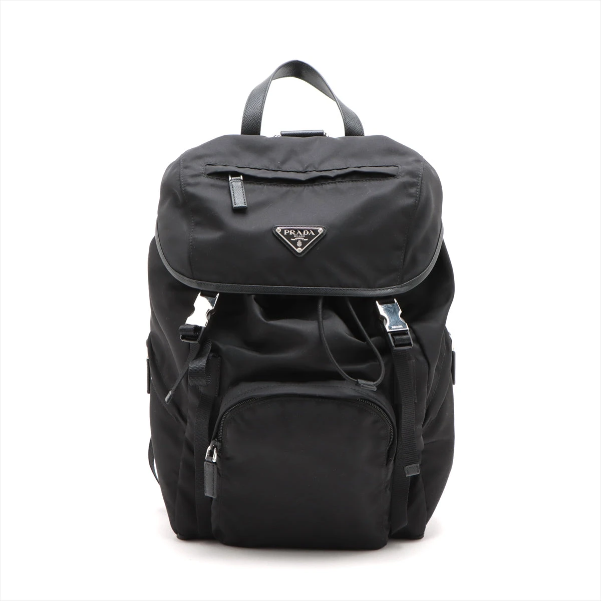 m03 【美品】現行品　Gカード付　プラダ　ナイロン　黒　リュック1BZ039. プラダ テスート ナイロン バックパック/リュック ブラック