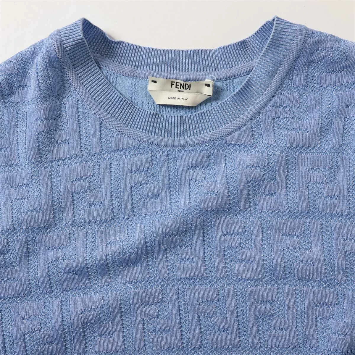 フェンディ FENDI ニット ズッカ柄 レーヨン 半袖ニット レディース  