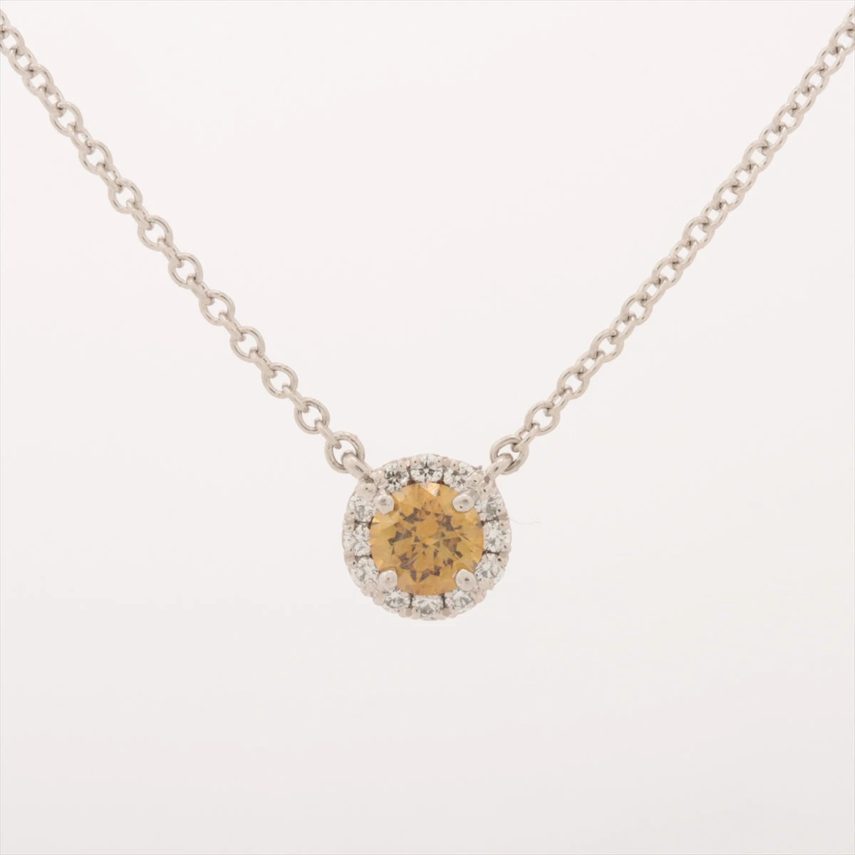 ティファニー ソレスト ダイヤ ネックレス PT950【23023】 ティファニー ソレスト ダイヤ ネックレス Pt950 2.6g ダイヤ直径約