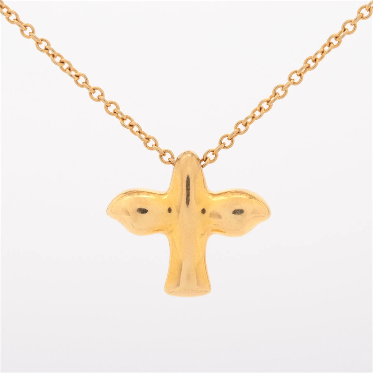 ティファニー バードクロス ネックレス 750(YG) 3.9g A3399504｜中古