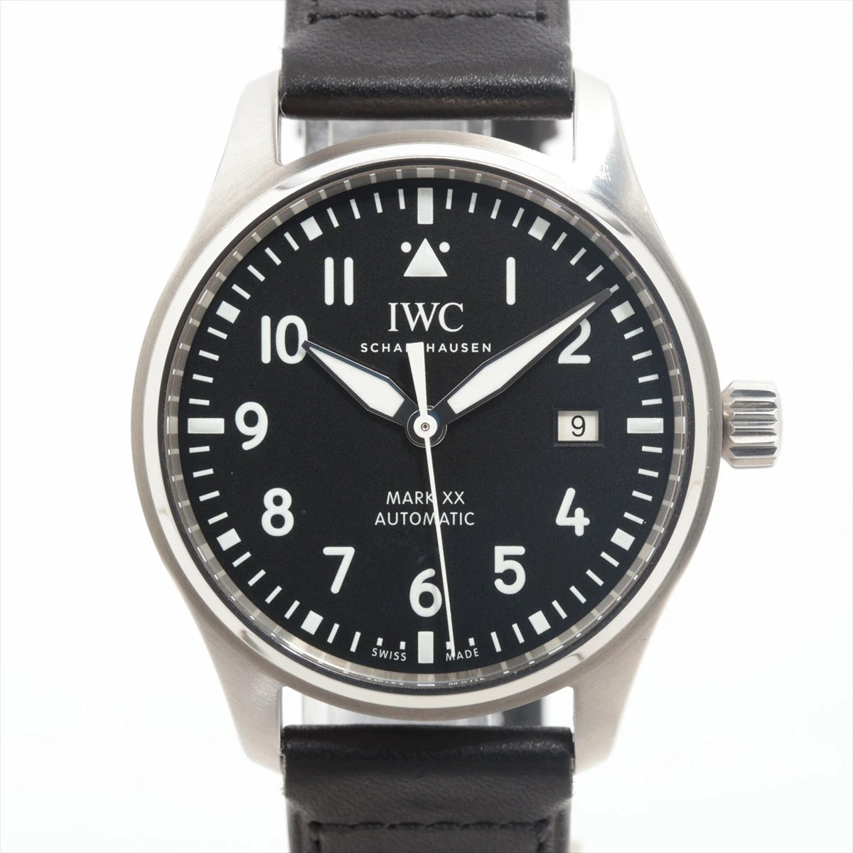 IWC パイロットウォッチ マークXX IW328201 SS×革 AT 黒文字盤