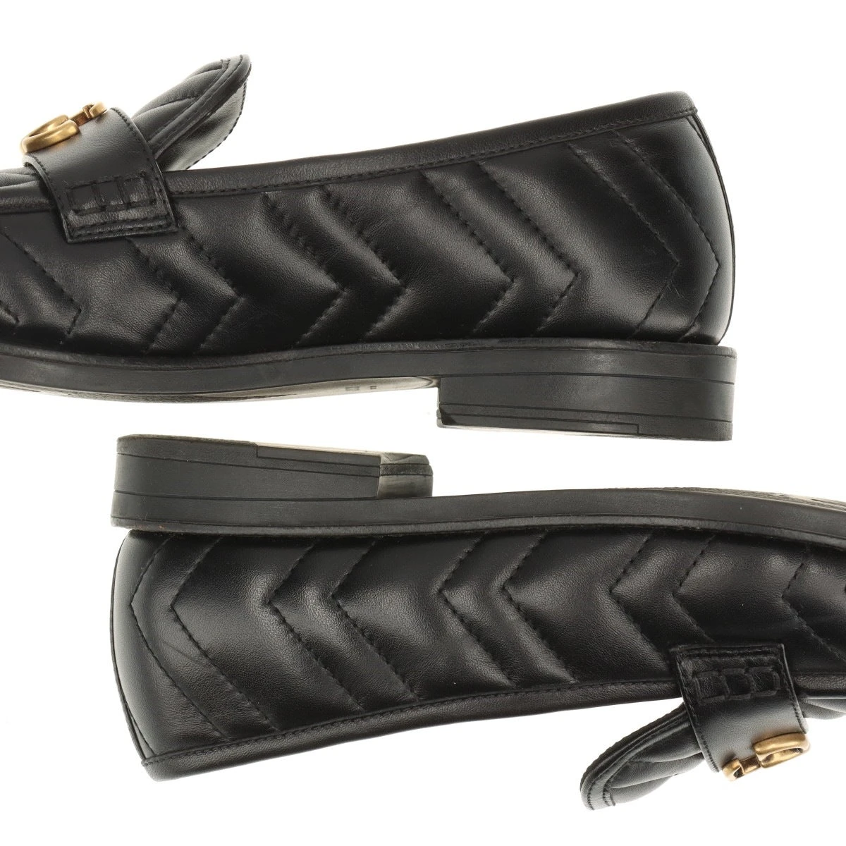 美品　GUCCI　ローファー　GG 　マーモント　黒　41E 美品 GUCCI ローファー GG マーモント 黒 41E - メルカリ