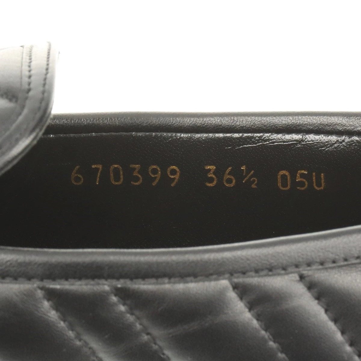 グッチ GGマーモント レザー ローファー 36.5 レディース ブラック