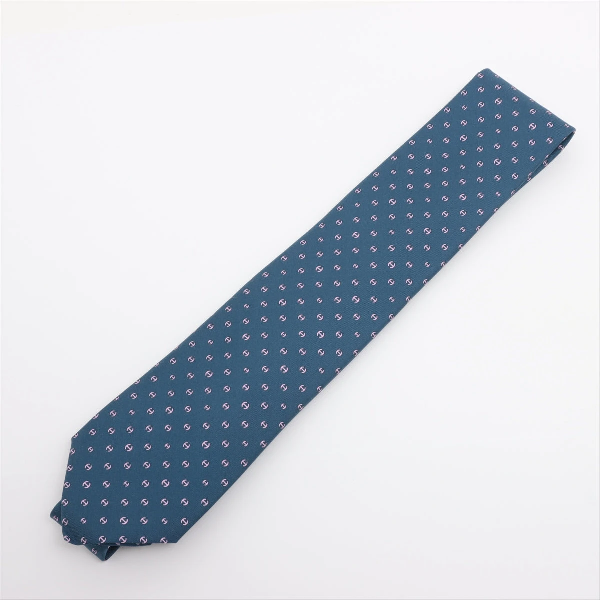 エルメス Hトノー ネックレス シルク ネイビー A3387122｜中古