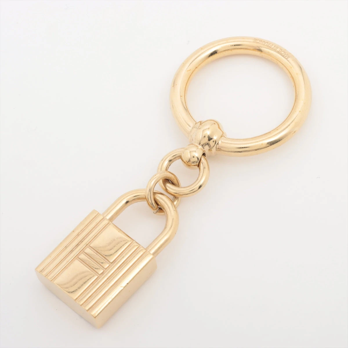 エルメス　スカーフリング　黒ゴールド　カデナ エルメス スカーフリング カデナ キー モチーフ チェーン HERMES