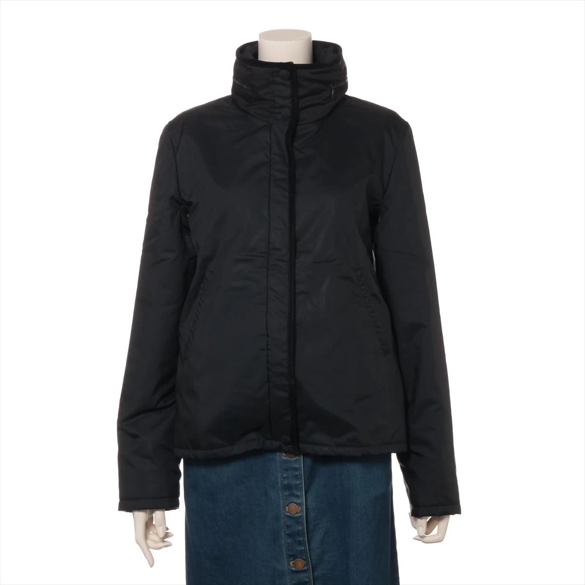 miumiu 中綿ナイロンジャケット 黒 ベルト付
