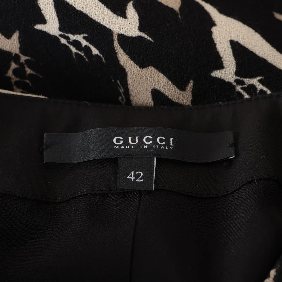 グッチ 07年 ウール ワンピース 42 レディース ブラック 179765