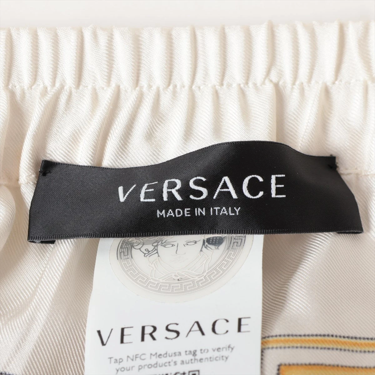 ヴェルサーチ シルク×アセテート パンツ 38 レディース マルチ