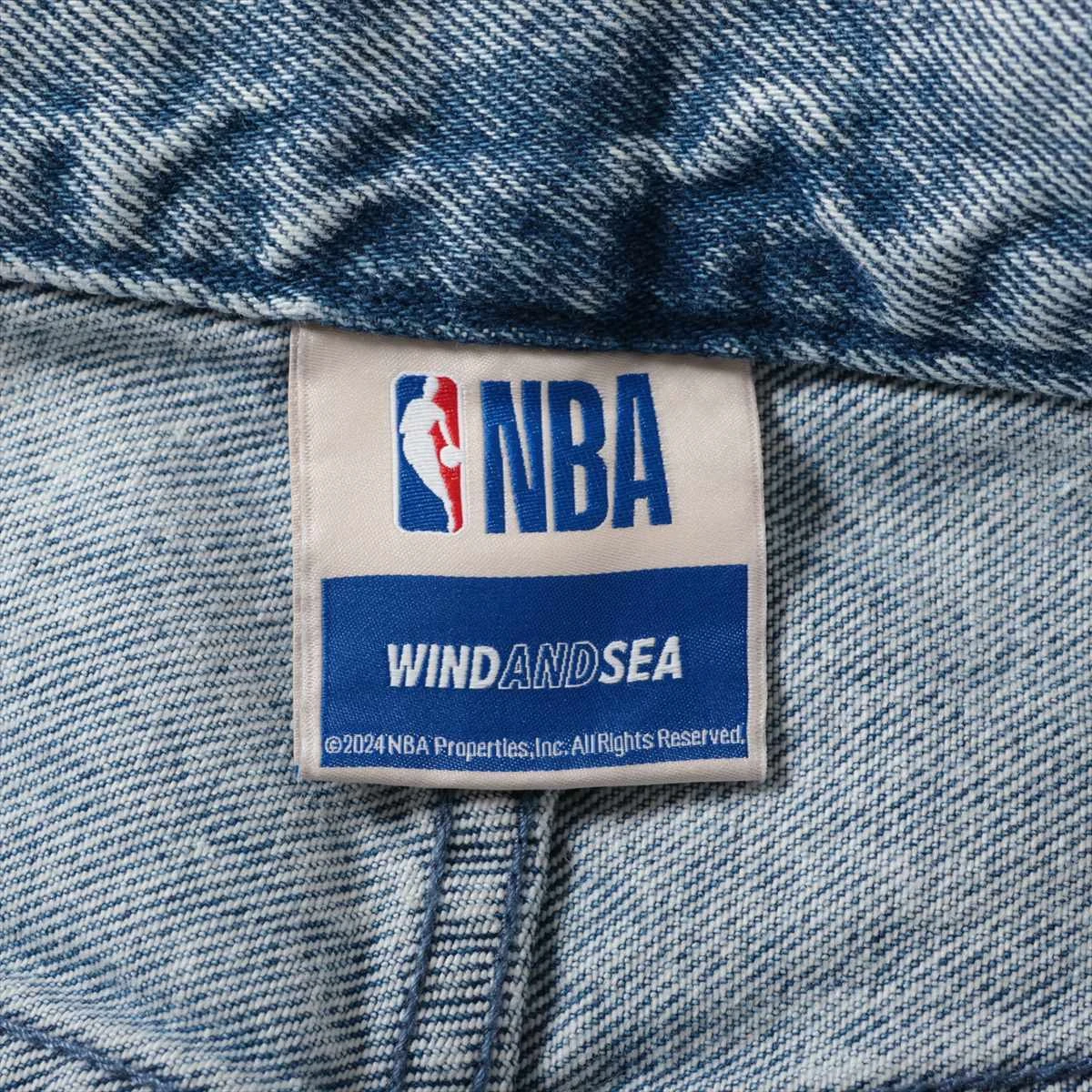 ウィンダンシー×NBA コットン デニムパンツ XL メンズ ブルー A3402293