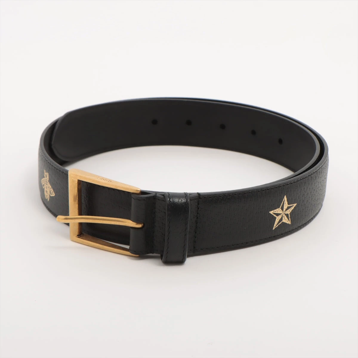 D&G ブラック ベルト 85/34 グッチ ベルト 85/34 レザー ブラック 758543 A3431369｜中古